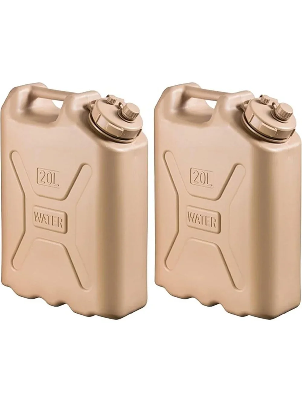 2-Pack 5 Gallon Portable Military Water Containers - Heavy-Duty Hydration for